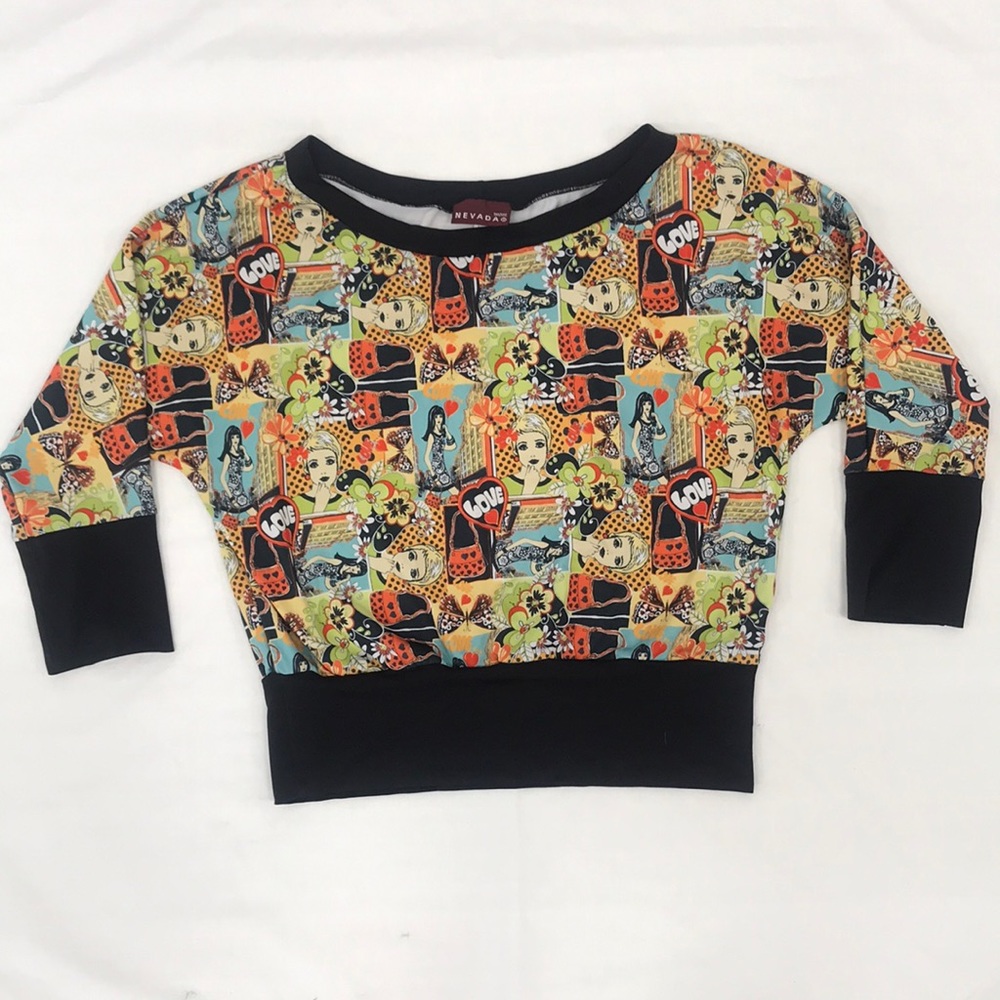 Vintage Nevada Flower Power Cartoon boho hippie shirt size XL